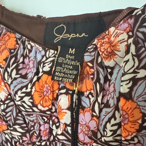 Japna Orange and Purple Floral Crop Top - Picture 3 of 9